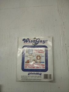 VTG 1988 Wise Guys Stitchables Cross Stitch Kit 7705 How Long is a Minute? Depen - Picture 1 of 2