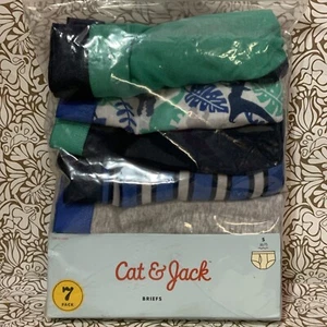 📀 Cat & Jack Boys' Size Small Briefs - 7 Pack (Multi Color/ Pattern) - Picture 1 of 2