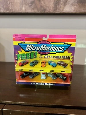 Micro máquinas Galoob #65100 1997 vintage #10 clásicos británicos 5+5 coches gratis nuevo en caja Foto 1 de 4