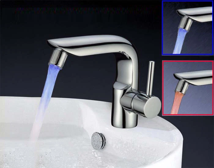 LED WASSERHAHN LICHT BLAU - ARMATUREN AUFSATZ ADAPTER BAD KÜCHE WASSERFALL NEU - Bild 1 von 1