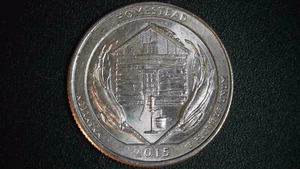 2015 P Nebraska Quarter w/ Big Die Chip on Roof & Window - Picture 1 of 3