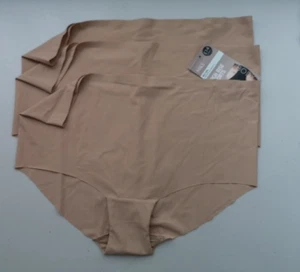 Ladies EX M&S Beige No VLP High Rise Knicker Shorts 3 Pack Size 12 - Picture 1 of 4