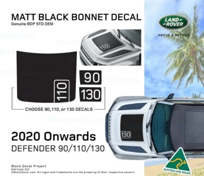 Matt Bonnet Graphic Decal for Land Rover Defender Explorer Pack L663 VPLEB0438 - Imagem 1 de 4