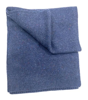 Brooks Brothers 男式冬季围巾 OS - 海军蓝 — 第 1/3 张图片