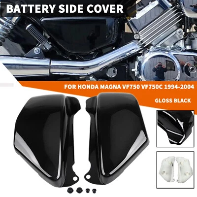 Motorc Left Right Battery Side Cover For Honda Magna VF750 VF750C VF750CX Black - Imagem 1 de 4