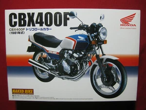 Honda CBX 400F 1981 Tricolour Aoshima Motorcycle 1/12 Scale Model Kit Bike Rare - Picture 1 of 3