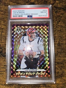 2022 Mosaic Joe Burrow Straight Fire Purple Mosaic Prizm /49 SP Bengals PSA 8 ๐
- Picture 1 of 2