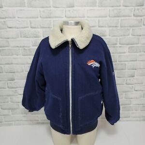 Vintage Reebok NFL Denver Broncos Wool Blend Lined Kids Youth L Jacket Winter
