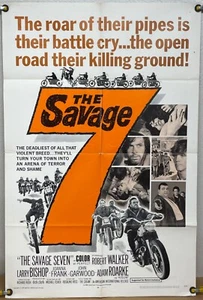 THE SAVAGE SEVEN FF ORIGINAL ONE SHEET MOVIE POSTER RICHARD RUSH (1968) - Picture 1 of 1