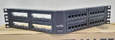 Leviton 69587-U48 Cat 6 UTP Angled 110-Style Universal Patch Panel 48-Port 2RU - Image 1 of 4