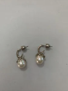 NWOT   Carolee pearl  drop earrings  drop 3" CS321 - Picture 1 of 4