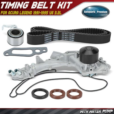 Kit de correa de distribución y bomba de agua de 6 piezas con junta para Acura Legend 1991-1995 V6 3,2 L Foto 1 de 4