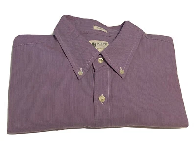 J Crew Men's Purple Button Down Collar Long Sleeve Shirt Cotton Sz L Tailord Fit - Image 1 of 4