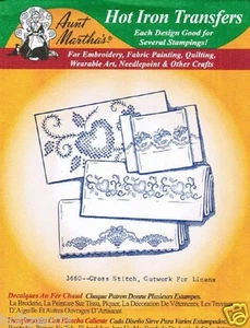 Cross Stitch, Cutwork For Linens Aunt Martha's Embroidery Transfer #3660 - Picture 1 of 1