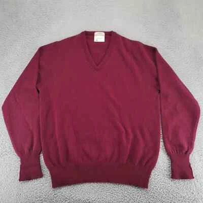 L.L.Bean свитер мужской XL бордовый винтажный Англии ягненка шерсти v-образным вырезом пуловер - Изображение 1 из 4