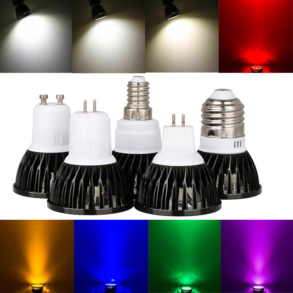 Dimmable E27 LED SpotLight Bulbs GU10 MR16 E14 GU5.3 9W 12W 15W Lamp 220V 12V RK - Image 1 of 4