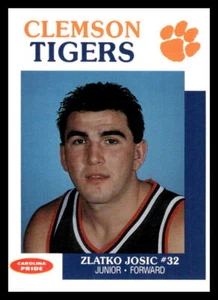 Zlatko Josic 1989-90 Clemson Tigers Carolina Pride #NNO Basketball Card - Picture 1 of 2