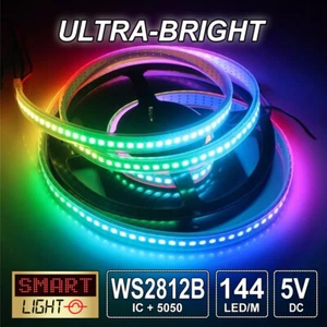 1M-5M Ultra-Bright WS2812B Addressable RGB LED Strip *5V*144LED/m*FAST SHIPPING* - Picture 1 of 24
