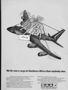SOUTH AFRICAN AIRWAYS 707 SPRINGBOCK LUFTFRACHT MEHR ALS JEDER ANDERE 1971 AD - Bild 1 von 1