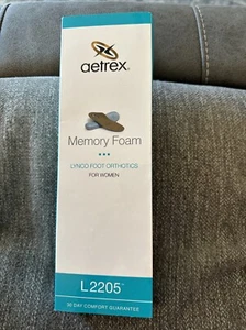 Aetrex Memory Foam Med & High Arches Orthotics L2205 Women Size 5 /UK 3 /EU 35.5 - Picture 1 of 4
