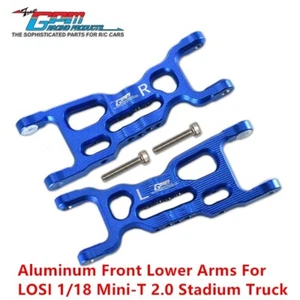 GPM Aluminum Front Lower Arms LOS214003 For LOSI 1/18 Mini-T 2.0 Stadium Truck - Picture 1 of 10