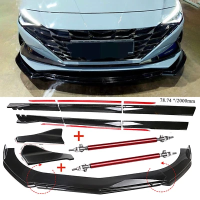 For Hyundai Elantra 2000-2022 Front Bumper Lip Rear Splitter Spoiler Side Skirt Foto 1 de 4