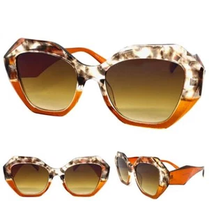 Exaggerated Classic Retro SUN GLASSES Unique Funky Exotic Animal Print Frame C3 - Picture 1 of 6