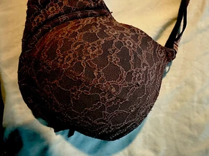 Victoria's Secret Bra 36D Gray Lace Lined Perfect Coverage Body -underwire - Picture 1 of 6