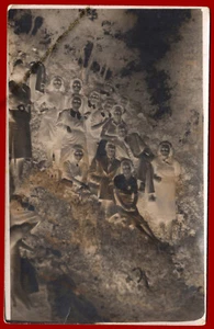 #46267 KIOURKA/Afidnes Greece 1937 Schoolgirls, teachers/excursion Negative RPPC - Picture 1 of 4