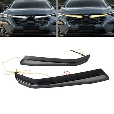 2pcs Front Grille Daytime Running Light For Subaru Crosstrek 2023-25 Dual Color - Image 1 of 4