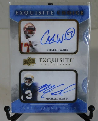 Charlie Ward/Michael Floyd 2012 Exquisite Collection Choice Dual Slot Auto - Image 1 of 4