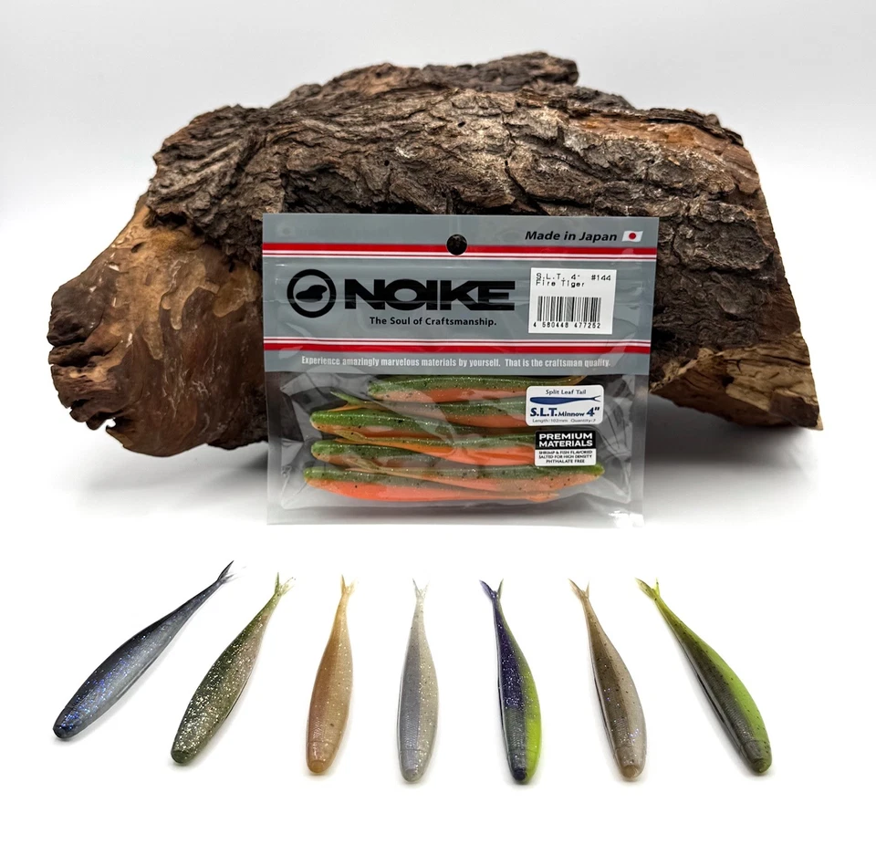 Noike SLT Minnow 4" 10 cm V-Tail 7 Stück 4,7g Gummiköder Gummifisch Trailer DA