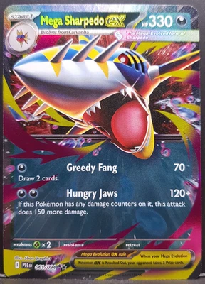 Mega Sharpedo ex 061/094 Phantasmal Flames Evolution Pokémon Pokemon Card ENG MN - Bild 1 von 2