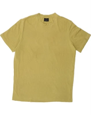 TRUSSARDI JEANS Mens T-Shirt Top Large Yellow Cotton CY26 - Image 1 of 4