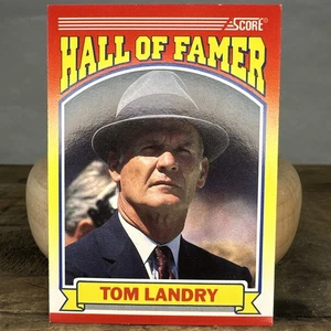 Tarjeta de fútbol americano Tom Landry 1990 puntuación # 597 Salón de la Fama - Imagen 1 de 2