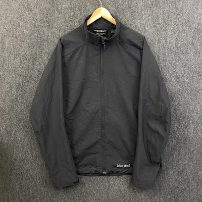 Marmot Mens Large Full Zip Softshell Jacket Black Fleece Lined Zipped Pockets - Image 1 of 4