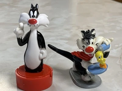 Lote misto de bonecos vintage Looney Tunes estatuetas de PVC Sylvester Tweety - Imagem 1 de 4