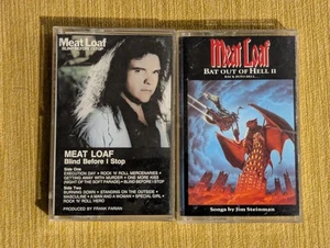 Meatloaf Blind Before I Stop & Bat Out Of Hell 2 Cassette Tape LOT - Picture 1 of 3