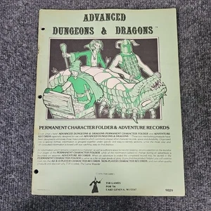 TSR: AD&D 1E Player's Supplement - PERMANENT CHARACTER FOLDER Unwritten In. - Bild 1 von 7
