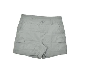 Eddie Bauer Women's Gray Cargo Shorts Regular Size 8 Zip Solid Nylon - Picture 1 of 8