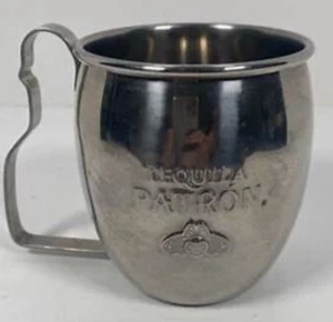 Tequila Patron Bee Logo Moscow Mule Mug Cup Silver Tone Metal Barware - Picture 1 of 4