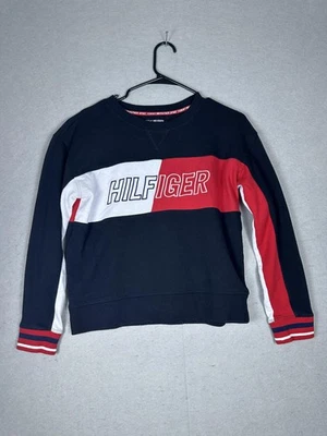 Tommy Hilfiger Sudadera Deportiva Mujer Mediana Negra Roja Blanca Cuello Redondo Pullover Foto 1 de 4