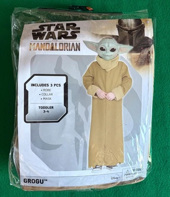 Star Wars El Mandaloriano Niño Bebé Yoda GROGU Niño Disfraz 3T-4T Disney NUEVO Foto 1 de 4