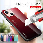 For iPhone 15 Pro Max 14 13 12 11 XS XR Gradient Tempered Glass Case Shockproof