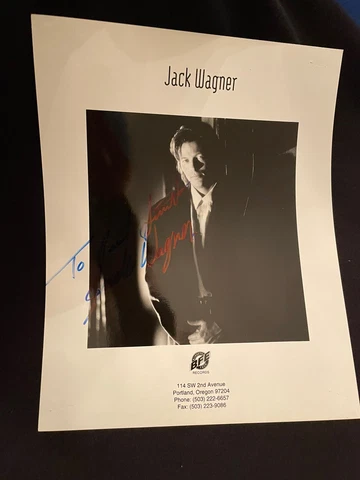 Jack Wagner head shot autographed photo signed 8x10 Cover