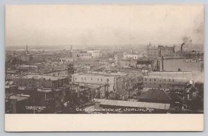Bird's-Eye Aerial View of Joplin MO Downtown Missouri Postcard Christman's - Picture 1 of 4
