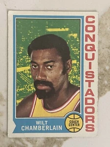Wilt Chamberlain San Diego Conquistadors 1974-75 Topps Basketball #250 - Picture 1 of 2