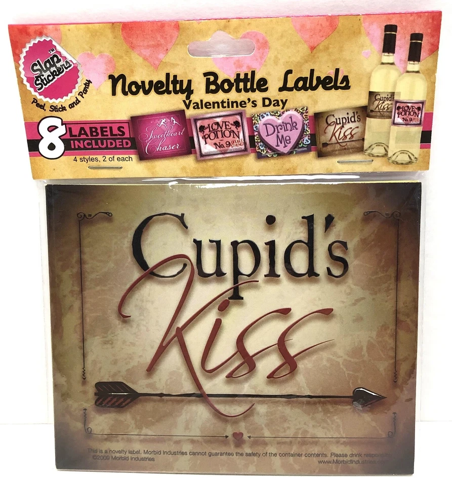Valentine's Day Holiday Party Decoration Sticker Decal Bottle Labels - Image 1 of 1