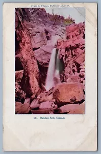 Postal Manitou CO Colorado Rainbow Falls Cascada De Colección 1907 - Imagen 1 de 2