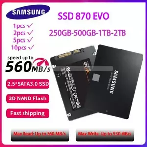 Samsung 870 EVO 1TB 2TB 250GB 500GB interne SSD 2.5'' SATA III 6Gb/s für Laptop - Bild 1 von 12